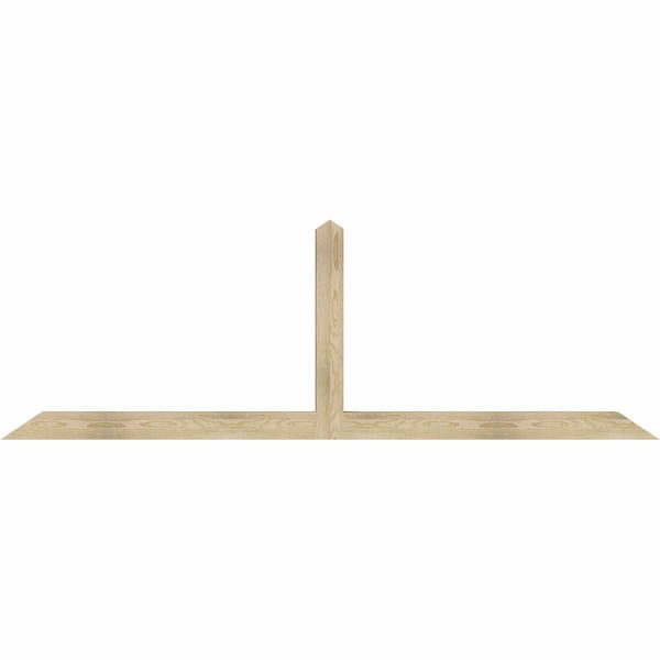 Ekena Millwork Portland Rough Sawn Timber Gable Bracket, Douglas Fir, 96"W x 32"H x 4"D x 4"F, 8/12 Pitch GBW096X32X0404POR00RDF - main